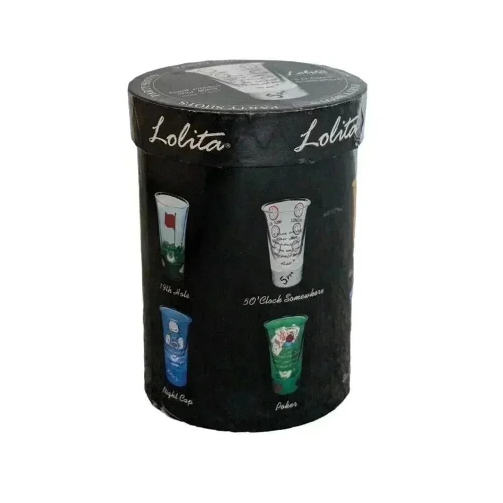 Lolita Party Shots 5 O'Clock Somewhere 2 oz Hand Painted Shot Glass With Box